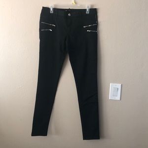 Juniors Black Jeans with zippers